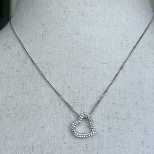 Swarovski floating heart necklace  - NWOT